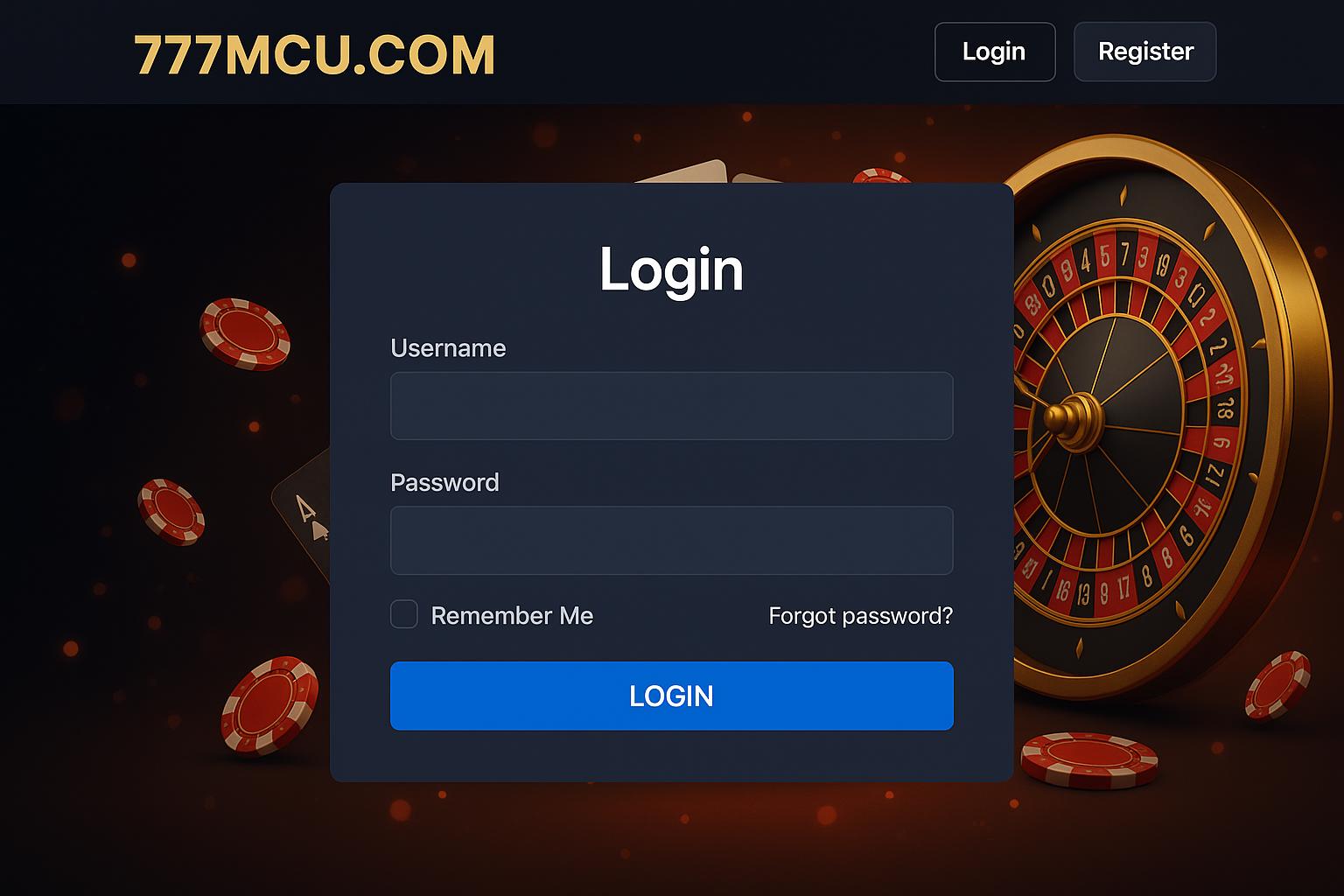 Login no Cassino 777MCU.COM